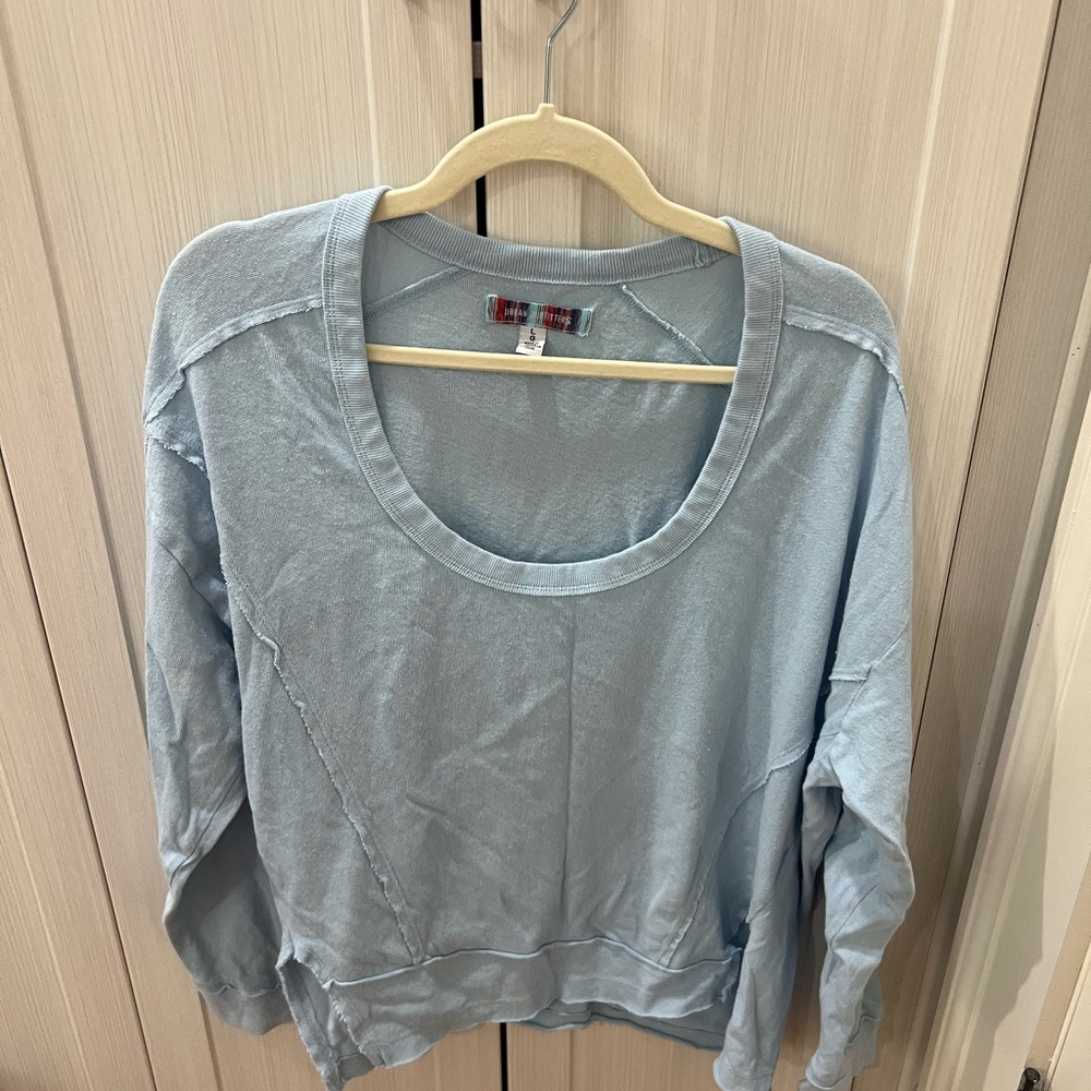 Urban Outfitters Blue Relaxed Long Sleeve Top
